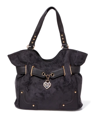 Thumbnail 1: Juicy Couture Soft Velvety Tote with Metal Logo Detail 