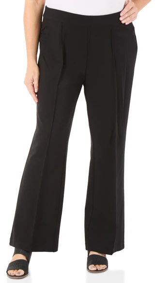 Thumbnail 1: Zac & Rachel Women's Plus Flare Leg Compression Pull On Pants 