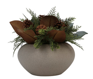 Thumbnail 3: Magical Season 13x12 Christmas Pine Tree & Cone In Ceramic Vase Decor 