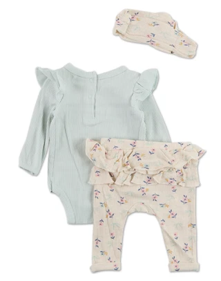 Thumbnail 2: Catherine Malandrino Baby Girls 3 Pc Floral Print Pants Set 