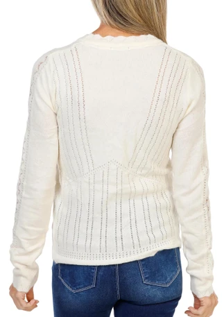 Thumbnail 2: MISS ME Women's Lace Up Knit Top  