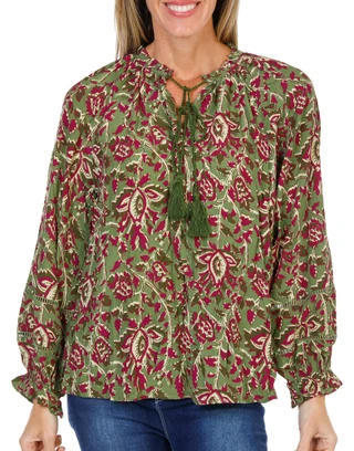 Thumbnail 1: Farmer's Market Women's Floral Print Blouse  