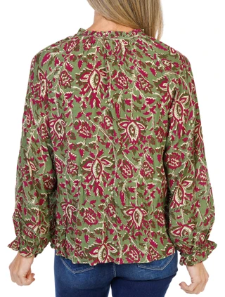 Thumbnail 3: Farmer's Market Women's Floral Print Blouse  