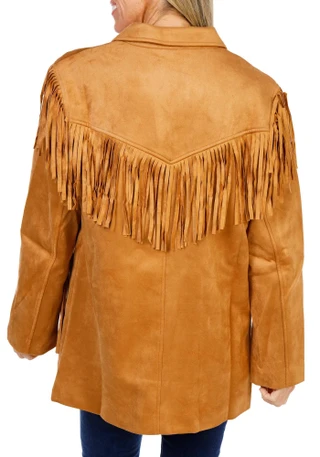 Thumbnail 2: MISS ME Women's Fringe Button Front Jacket 