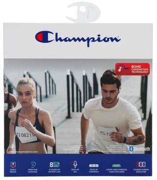 Thumbnail 2: Champion Bluetooth Wireless Water Resistant Headphones with Mic 