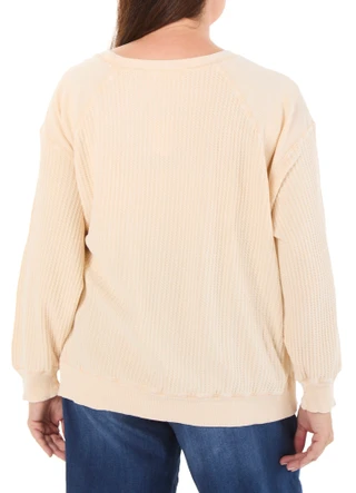 Thumbnail 2: FARMERS MARKET Women's Plus Waffle Top  