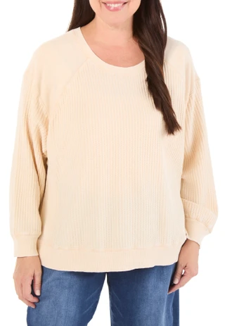Thumbnail 1: FARMERS MARKET Women's Plus Waffle Top  