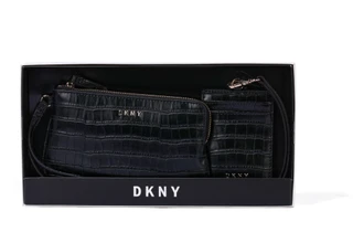 Thumbnail 1: DKNY 2 Pc Croc Embossed Wallet & Card Holder Set 