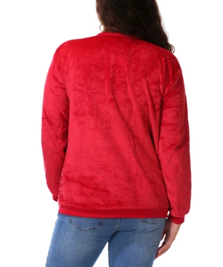 Thumbnail 2: THE GRINCH Juniors Long Sleeve Soft Fleece Christmas Character Shirt 