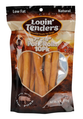Thumbnail 1: LOVIN TENDERS 10 Pk 7-8 In Pork Roll Dog Treats  