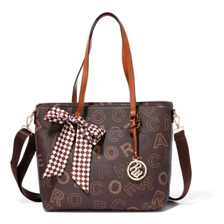 Thumbnail 1: Rocawear Faux Leather Logo Print Tote 