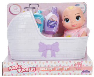 Thumbnail 1: New Adventures Magic Nursery Bassinet Play Set with Scented Baby 