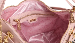Thumbnail 2: Baby Phat Embroidered Denim Logo Large Hobo Bag 