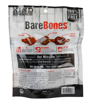 Thumbnail 3: Kind Rewards 9 Pk Triple Flavor Bare Bone Kabobs Dog Treats 