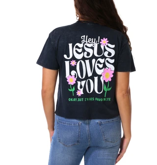 Thumbnail 1: Vintage threadz Juniors Graphic Crop Boyfriend Tee 