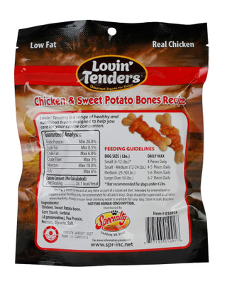 Thumbnail 2: LOVIN TENDERS 8 OZ  Gourmet Chicken And Sweet Potato Bone Dog Treats  