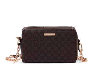 Thumbnail 1: ANNE KLEIN Logo Embossed Double Zip Camera Crossbody 