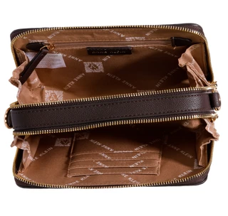 Thumbnail 3: ANNE KLEIN Logo Embossed Double Zip Camera Crossbody 