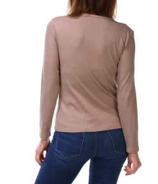 Thumbnail 2: Cyrus Women's Long Sleeve Crew Neck Ribbed Top 