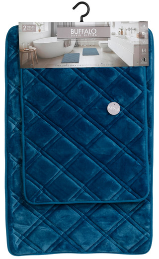 Thumbnail 1: Buffalo David Bitton 2 Pc Memory Foam Bath Mat Set 