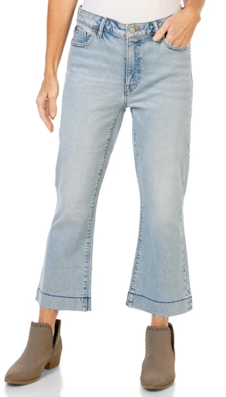 Thumbnail 1: Tommy Hilfiger Women's High Rise Cropped Flare Jeans 