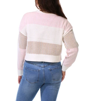 Thumbnail 2: No Comment Juniors Pullover Crop Sweater 
