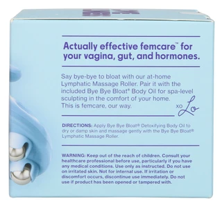 Thumbnail 2: Love Wellness Bye Bye Bloat Lymphatic Massage Roller with Body Oil Sample 