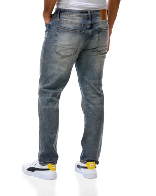 Thumbnail 2: F&R Men's Relaxed Straight Leg Jeans 