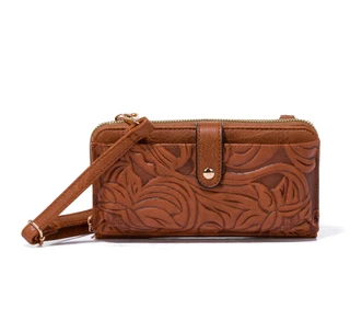 Thumbnail 1: DS Fashion Tooled Faux Leather Wallet On A String  