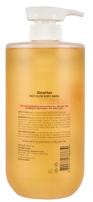 Thumbnail 2: GlowHan 35.27 oz Rice Glow Body Wash 