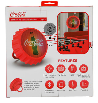 Thumbnail 2: Coke Coca-Cola Bottle Cap Speaker With LED Lights  