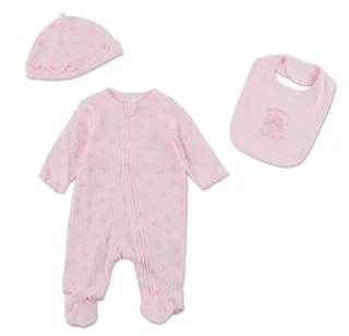 Thumbnail 1: Little Me Baby Girls 3 Pc Footie Set 