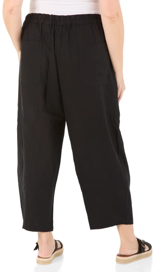 Thumbnail 2: MAX STUDIO Women's Plus Linen Crop Pants 