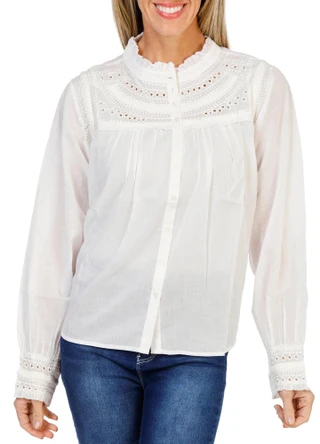Thumbnail 1: Dear John Women's Solid Button Front Blouse  