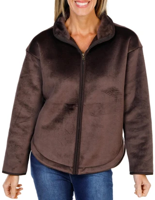 Thumbnail 1: AVALANCHE Women's Bonded Teddy Sherpa Zip Up Jacket 