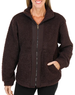 Thumbnail 1: AVALANCHE Women's Sherpa Fleece Zip-Up Jacket 