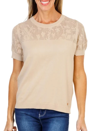 Thumbnail 1: Tommy Hilfiger Women's Eyelet Yoke Top 