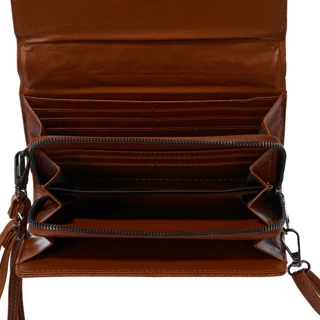 Thumbnail 2: Sam & Hadley Boho Turquoise Accent Shoulder Bag 