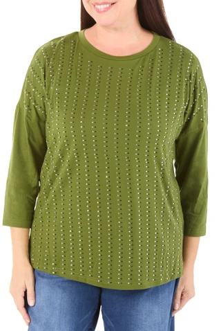 Thumbnail 1: Stem & Vine Women's Plus Double Studded Top  