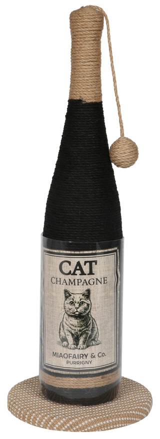 Thumbnail 1: Gran Reserve 24 in Cat Champagne Sisal Scratching Post For Cats with Toy 