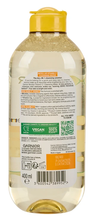 Thumbnail 2: GARNIER 13.5 oz Micellar Vitamin C Cleansing Water 