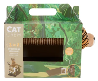 Thumbnail 1: Cat Crew 2-in-1 Cat Scratcher & House 
