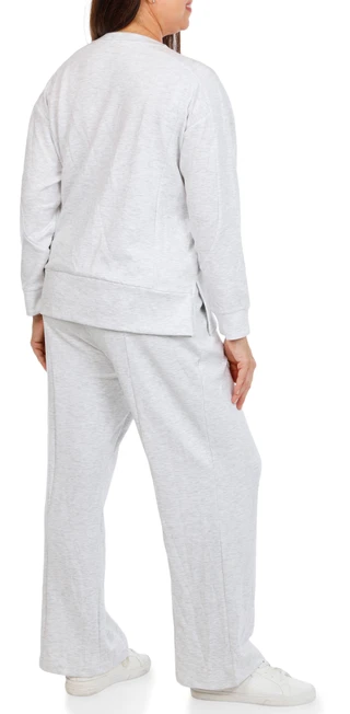 Thumbnail 3: Jessica Simpson Women's Plus 2 Pc Long Sleeve Soft Sculp Jogger Set  