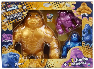 Thumbnail 1: ORB Toys 3 Pc Funkee Monkee Precious Metals Metallic Squishies 