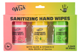 Thumbnail 1: Wish 3 Pk Sanitizing Hand Wipe Keychains 