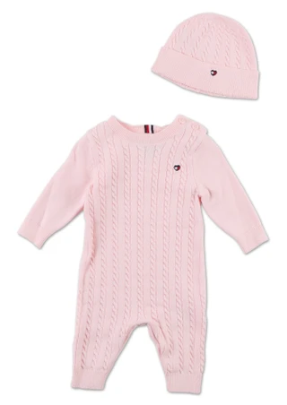 Thumbnail 1: Tommy Hilfiger Baby Girls 2 Pc Sweater Coverall 