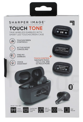 Thumbnail 2: Sharper Image True Wireless Earbuds w/ Smart LED Touchscreen Case  