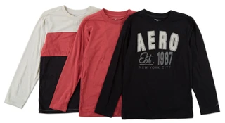 Thumbnail 1: Aeropostale Big Boys 3 Pk Long Sleeve Logo Tee 
