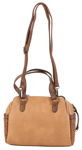 Thumbnail 3: Sage and Saddle Floral Triple Compartment Satchel 