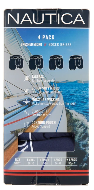Thumbnail 2: Nautica Men's 4 Pk Boxer Briefs 